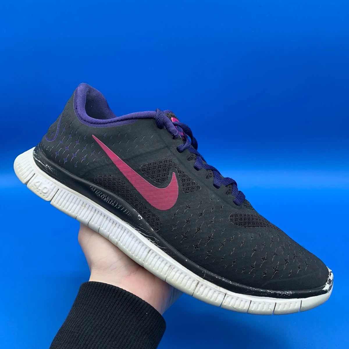 Nike Free 4.0 V2 Womens Shoes Sneakers Size 8.5 Black Running 511527-064 | eBay