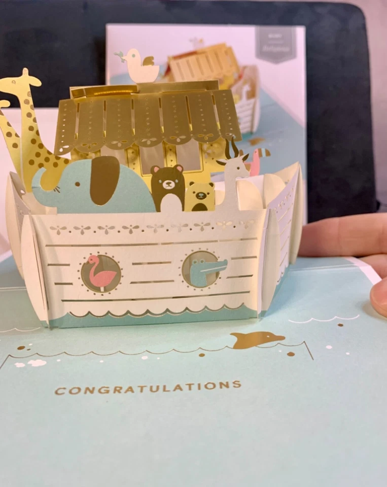 Tarjeta Pop Up Felicitaciones Nuevo Baby Sweet Baby Ark Foto 4 de 4