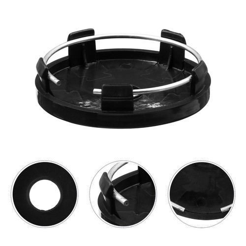 Cache-moyeu Central Platine N61 Noir Brillant 56mm Pour Jantes Alliage - Neuf