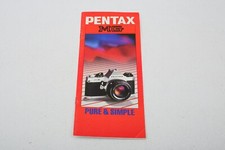 Pentax MG Camera -Pure  Simple- Brochure - Original Vintage NICE