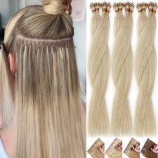 300S Thick Nano Ring Link Hair Extensions 100 Remy Human Hair Nano Beads Blonde