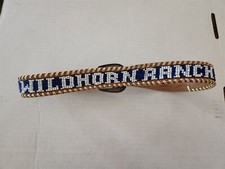 Wildhorn Ranch beaded leather belt Vintage Colorado Dude Ranch petite