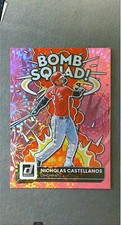 2022 Donruss Bomb Squad Pink Fireworks #10 Nicholas Castellanos Reds
