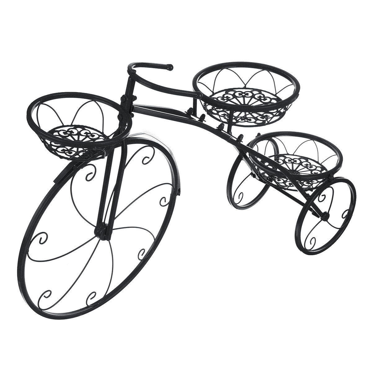 Bicycle Tricycle Metal Plant Stand Garden Planter Shelf Flower Holder