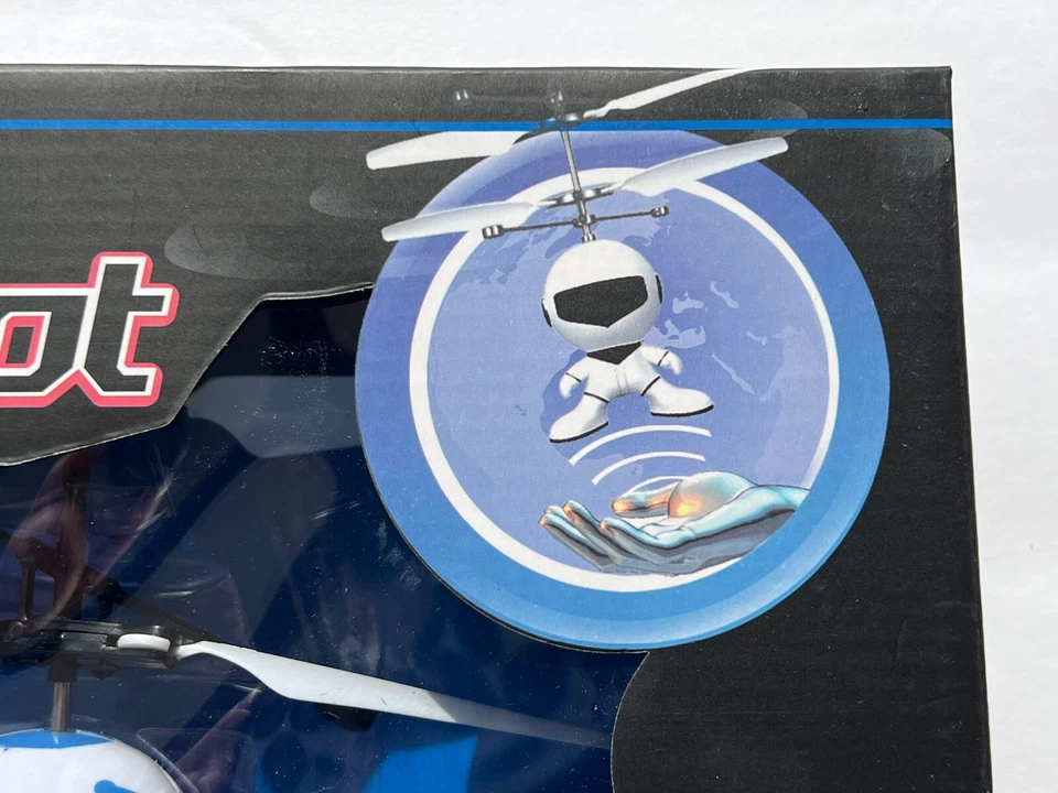 Braha i-Fly Helicopter Robot Infrared Sensor Hover Technology White/Blue New - Image 3 of 4