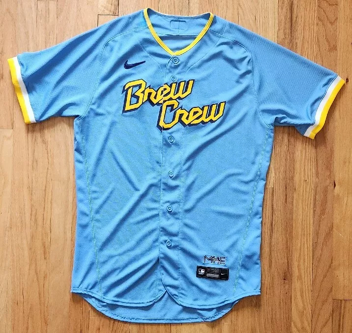 RARE* NIKE Milwaukee BREWERS AUTHENTIC Jersey 44 City Connect