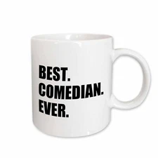3dRose Best Comedian Ever - Stand-up and Comedy profession Gifts - black text Mu