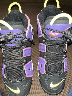 Sz 6.5Y Nike Air More Uptempo Mid Court Purple White Sneakers