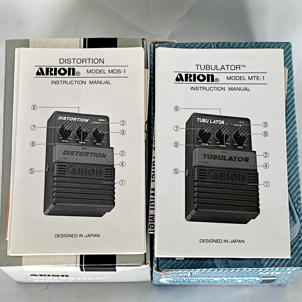 Arion MTE-1/Tubulator & MDS-1/Distortion W/Box Guitar Pedal Set of