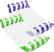 Portable Pool Floats Adult 4-in-1 Water Hammock Lounge Chair 2Pack Lake Beach