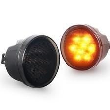 Jk Amber Led Turn Signal Lights Smoke Lens For Jeep Wrangler Jk Jku