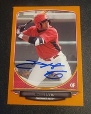 Phil Ervin Autograph Signed 2013 Bowman Orange Cincinnati Reds