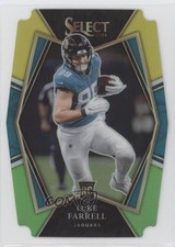 2021 Panini Select Premier Level Green & Yellow Prizm Die-Cut Luke Farrell 4a0