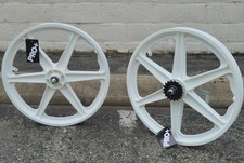 Pro 20 Bicycle Gt Mag Wheels 6 Spoke White Bmx Bicycles Coaster Black Cog