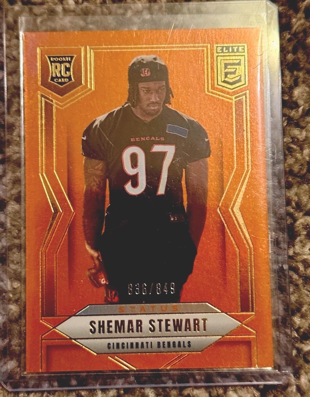 2025 Panini Donruss Elite - Shemar Stewart #140 Status Metallic Orange /849 (RC)