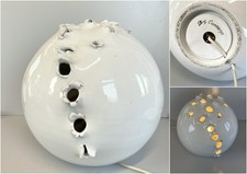 LAMPADA da TAVOLO SCULTURA ASTRATTA CERAMICA BIANCA IBIS Cunardo ø 29 EPOCA '50