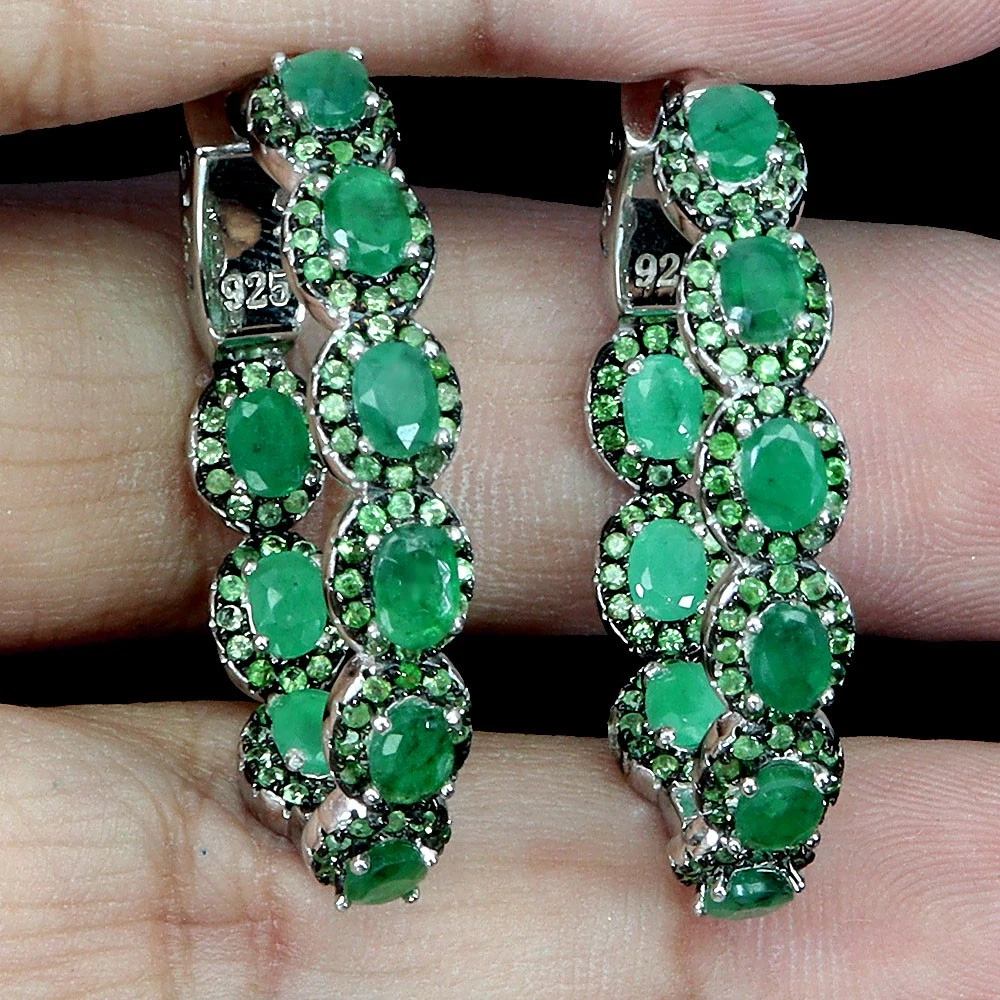 Orecchini di lusso rossi in argento sterling 925 parti su 1000