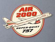Air 2000 Airline Sticker Boeing 757 Label Vintage Original UK Charter Airline
