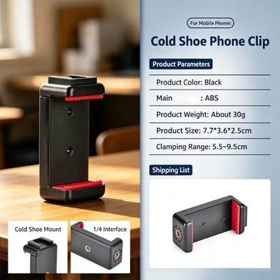 Strong Phone Mounting Clip with Multiple Connection Option for Filming Gift