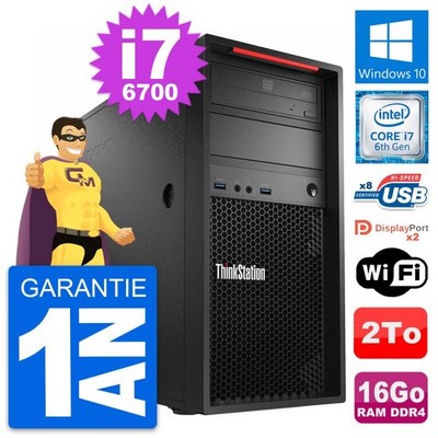 PC tour LENOVO Thinkstation P310 i7-6700 RAM 16Go Festplatte 2To Windows 10 Wifi