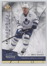 2006-07 SP Authentic SP Notables Limited 5/100 Mats Sundin #137 HOF 0c3