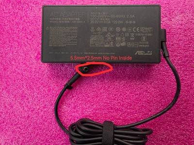 For ASUS NUC 13 Pro Kit i7/i5 Mini PC ADP-120VH B 20V 6A 5.5mm 120W Adapter OEM