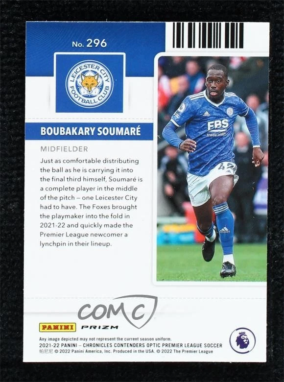 2021-22 Chronicles Base Premier League Silver Prizm Boubakary Soumare Rookie RC - Image 2 of 2