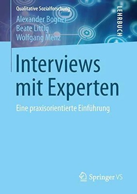 Interviews mit Experten: Eine praxisorientierte Einführung Buch Springer VS