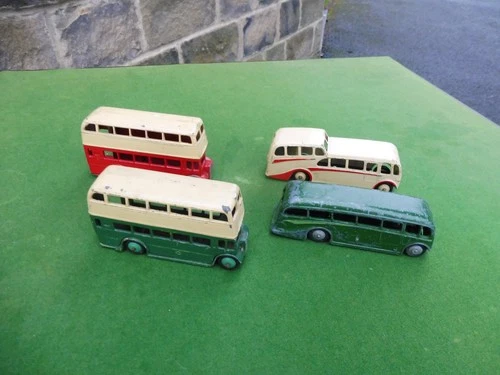 X4 vintage Dinky Toys Buses