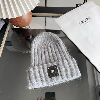 Stone Island Ribbed Beanie Square Patch Logo Winter Knit Hat Unisex