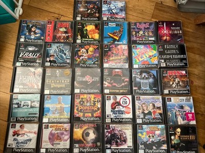 Playstation 1 PS1 Spiele Bundle X 31 Shaolin Theme Park X-Men Bubsy 3D Risiko PAL