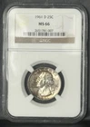 1961 D ** Washington Silver Quarter ** NGC MS66 **