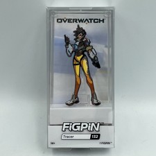 FiGPiN #132 Overwatch Tracer Pin Badge ? New in Display Box ? Gaming Collectable