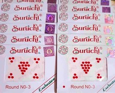 Round No. 3 Decorative Bindi Pack of 12 Traditional Indian Forehead Stickers