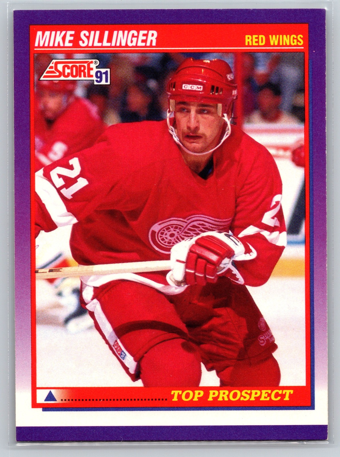 Mike Sillinger 1991-92 Score #327 Detroit Red Wings Top Prospect Rookie Card