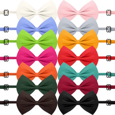 120 Pcs Dog Bow Ties with Adjustable Collar Puppy Neckties Bulk Cat Bowtie Co...