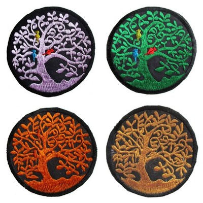 Aufnäher 8 cm PATCH Baum des Lebens TREE OF LIFE Indien Nepal Goa Lebensbaum