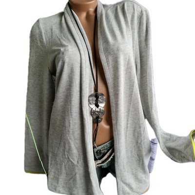 CECIL Strickjacke Cardigan Pullover Jacke Damen grau gelb (008) NEU