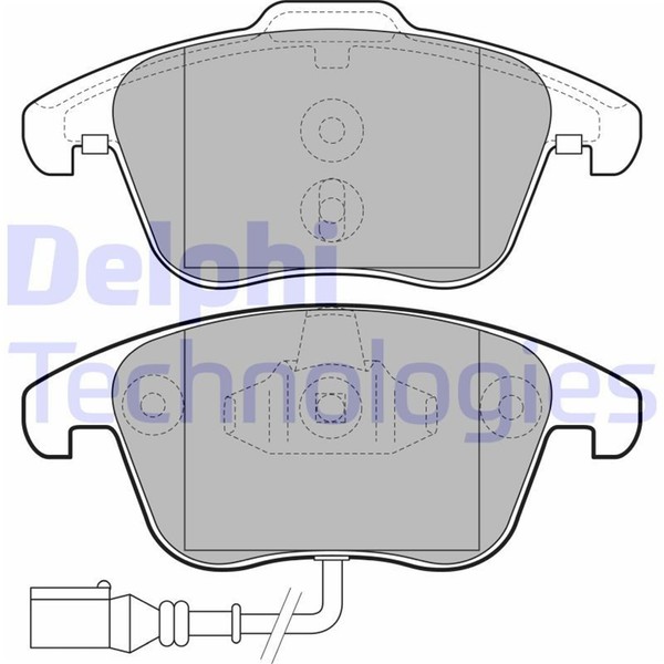 Delphi BremsbelÄGe Satz Vorderachse Passend FÜR Audi Q3 Seat Alhambra VW Sharan-image