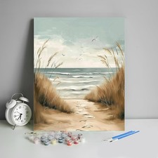 Paint by Numbers Kit for Adults Beginner Beach Paint by Number Seaside Adult Pai