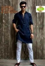 Indian Top Shirt Solid Kurta Indian Kurta Cultural Mens Wear Cotton Cloth