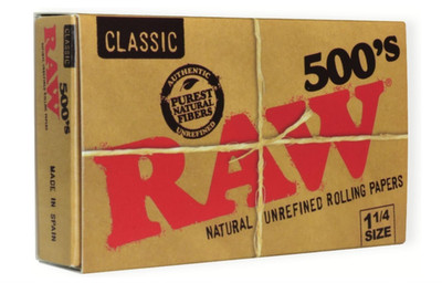 RAW Classic 500s ~1 1/4~ Rolling Papers (1 Packs) ~NEW