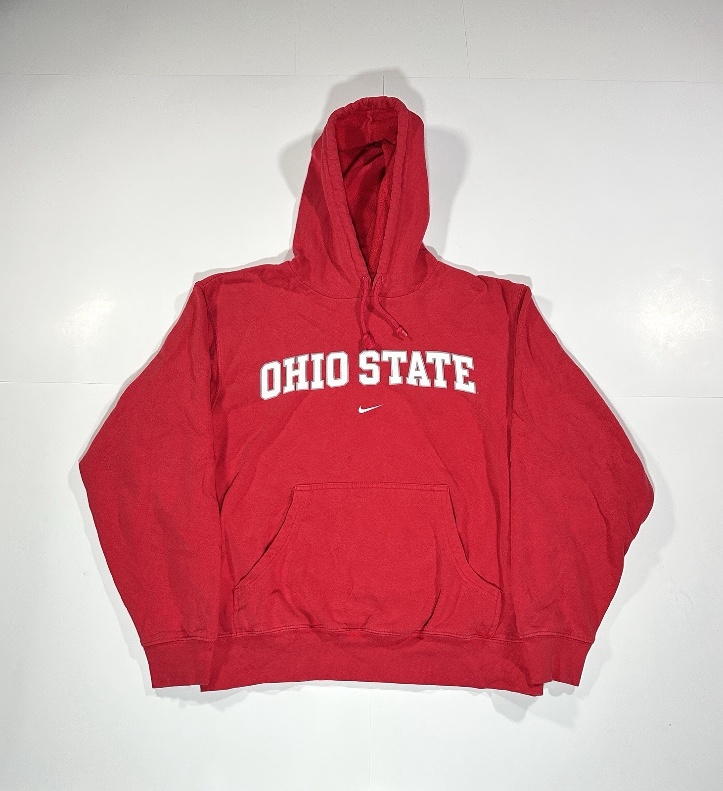 Vintage 90s 00s Ohio State Nike Embroidered Center Swoosh Hoodie Men Small Rare