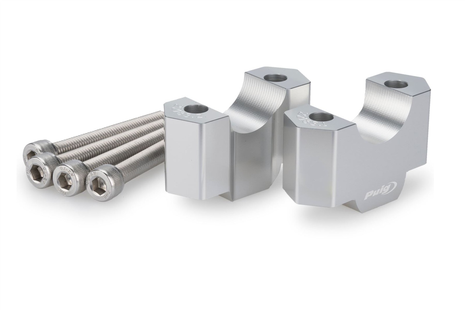 Puig Silver Handlebar Risers - 30mm Rise BMW F 900 GS 2024-2026