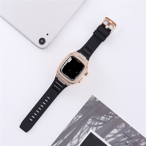 Bling Diamond Metal Case + Strap AP Mod Kit for Apple Watch Series 10 9 8 7 6 5 - 第 13/30 張圖片