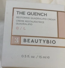 Beauty Bio “The Quench” 0.5fl oz Restoring Quadralipid Hydrating Cream New