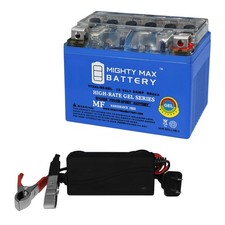 Mighty Max YTX4L-BS GEL Replaces Kawasaki 125 Z125 Pro 17-24  12V 1Amp Charger