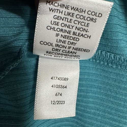 NEW Torrid Super Soft Ribbed High Neck Babydoll Tank Top 2 Size 2X Teal Knit 90s - Picture 12 of 16
