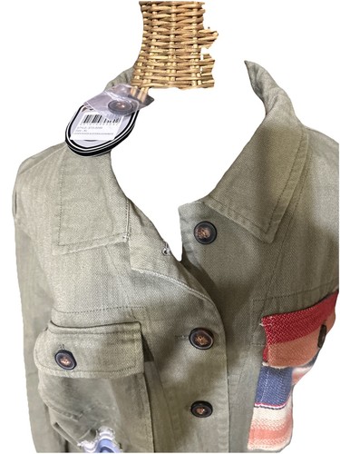 NUEVO CON ETIQUETAS STS Ranchwear XL Chaqueta Mujer Plumero Suroeste Verde Azteca ¡Rara! - Imagen 6 de 17