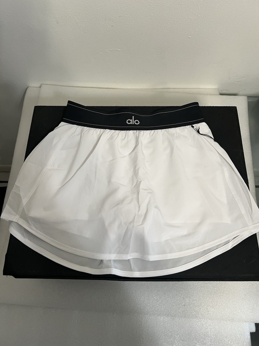 Alo Matchpoint Tennis Skirt White and Black W6240R NWT | eBay